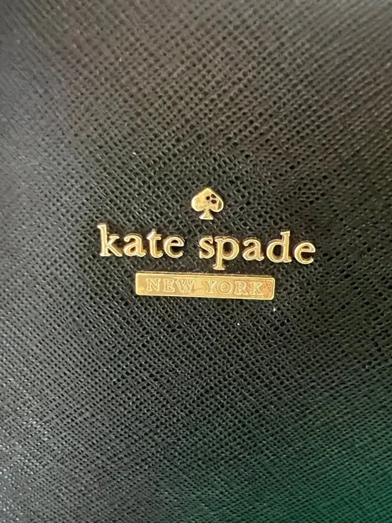 kate spade black saffiano dome satchel with gold logo - Picture 3 of 8